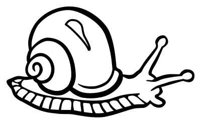 Snail - lineart clipart