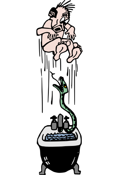 Snake in a Tub - Colour Remix clipart