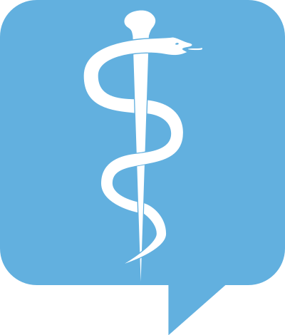 Snake Pole Logo for Health.SE. No background. White snake clipart