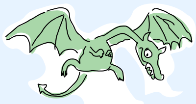 Sneering dragon clipart