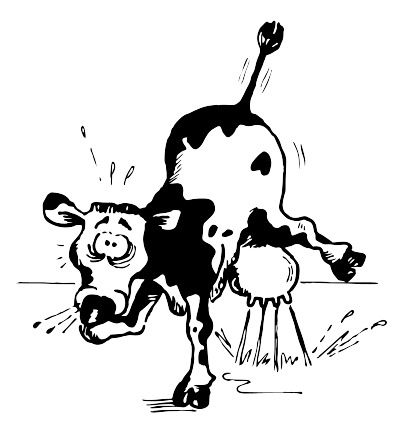 Sneezing Cow clipart