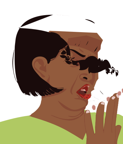 Sneezing Woman clipart