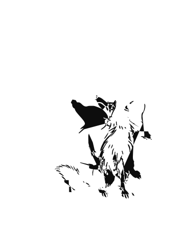 Snooty wolf clipart