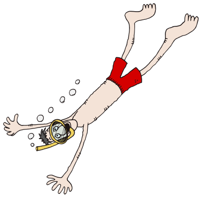 Snorkel Diver 2 clipart