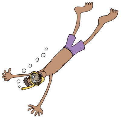 Snorkel Diver clipart