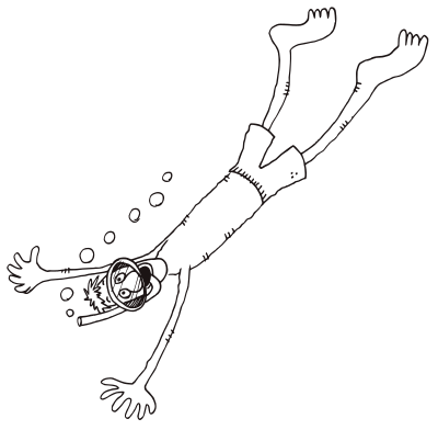 Snorkeler clipart