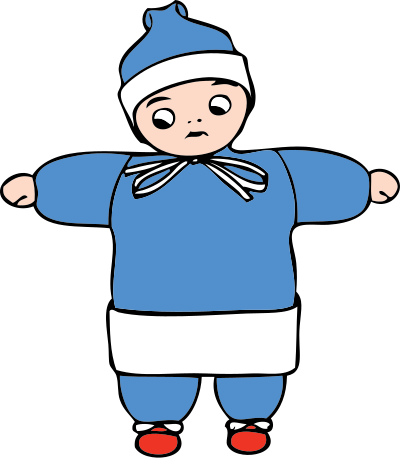 Snow child clipart