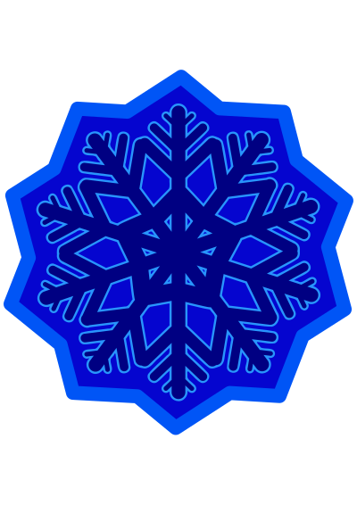 Snow flake - dark clipart