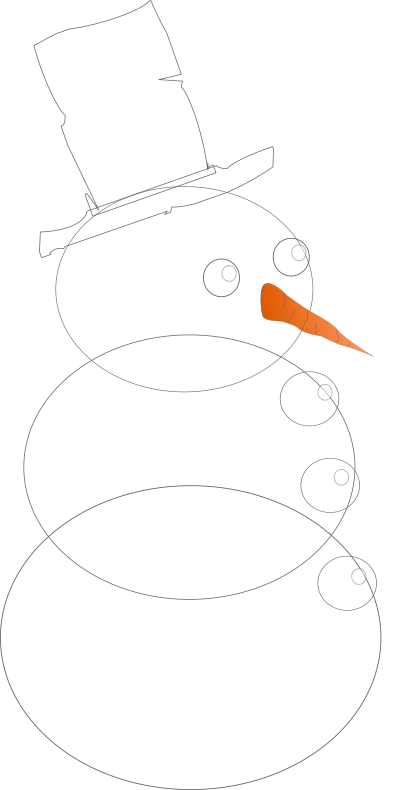 Snow-man. Hombre de nieve clipart