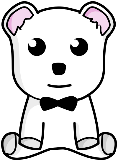 Snow teddy bear clipart