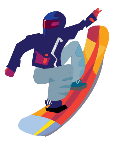 Snowboarder - Isolated clipart