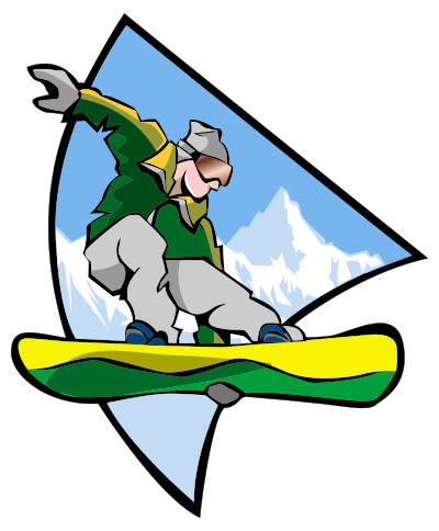 Snowboarding Man 2 clipart