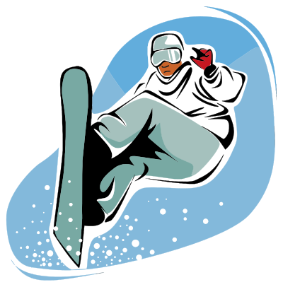 Snowboarding Man clipart