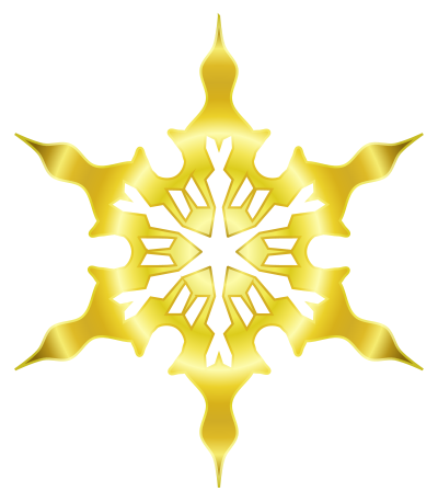 Snowflake 8 (gold) clipart