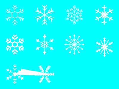 Snowflake Set clipart