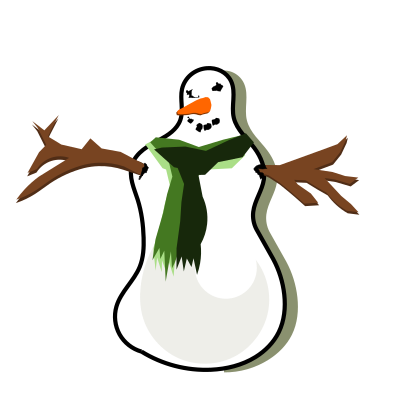 Snowman abstract clipart