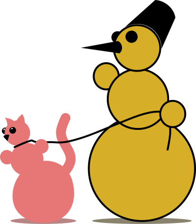 Snowman Cat Fancier by Rones clipart