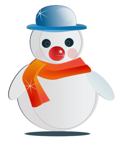 Snowman glossy clipart