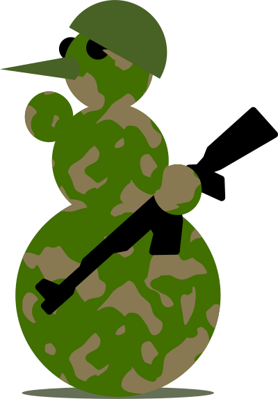 Snowman-Militarist by Rones clipart