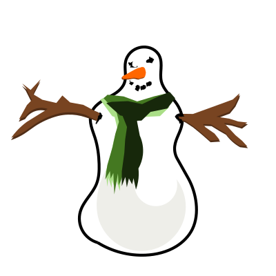 Snowman no shadow clipart