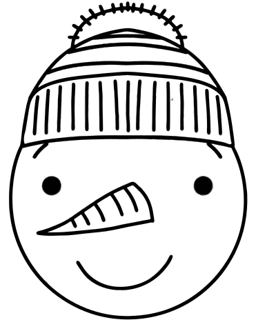 Snowman scene clipart