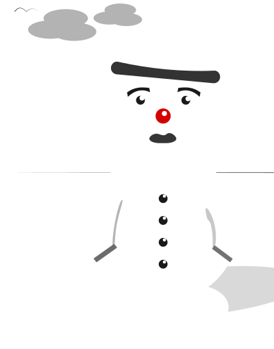 Snowman-simple clipart