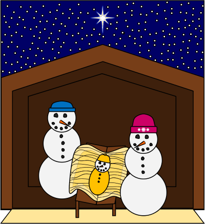 Snowmen Christmas Nativity clipart