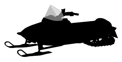 Snowmobile silhouette clipart