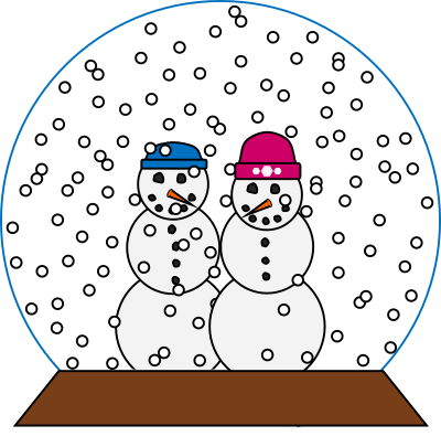 Snowpeople Snowglobe clipart