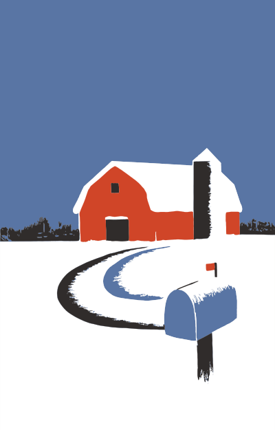 Snowy Barn clipart