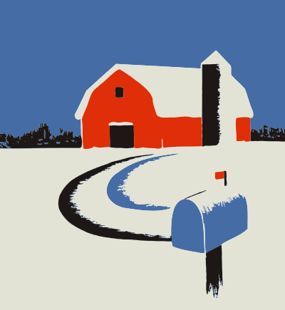 Snowy house clipart