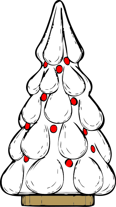 snowy Xmas tree clipart