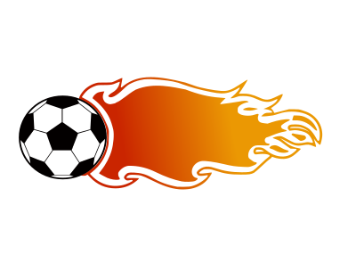 Soccer Flames clipart