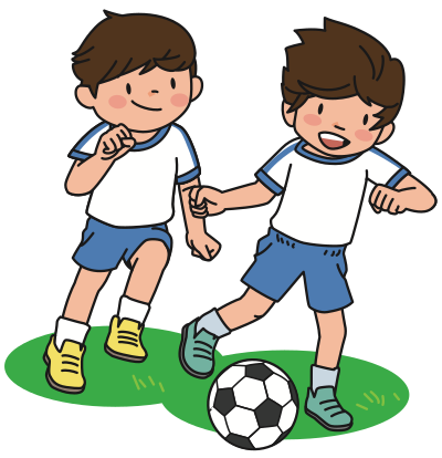 Soccer players clipart