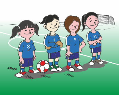 Soccer team clipart