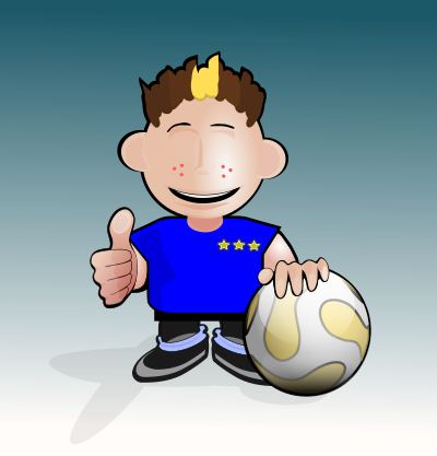 Soccer toon clipart