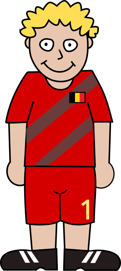 Soccerplayer Belgium 2021 clipart