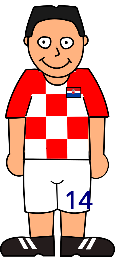 Soccerplayer Croatia 2021 clipart