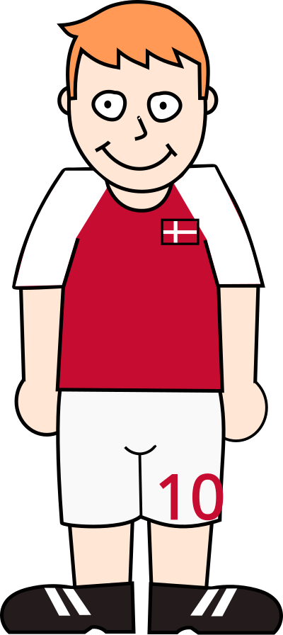 Soccerplayer Denmark 2021 clipart