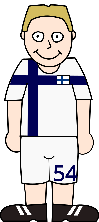 Soccerplayer Finland 2021 clipart