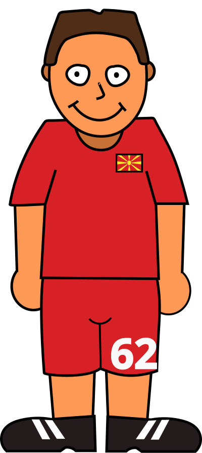 Soccerplayer Northern Macedonia 2021 clipart