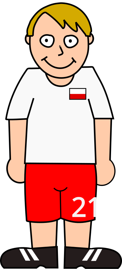 Soccerplayer Poland 2021 clipart