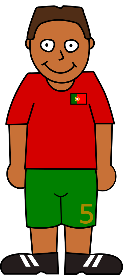 Soccerplayer Portugal 2021 clipart