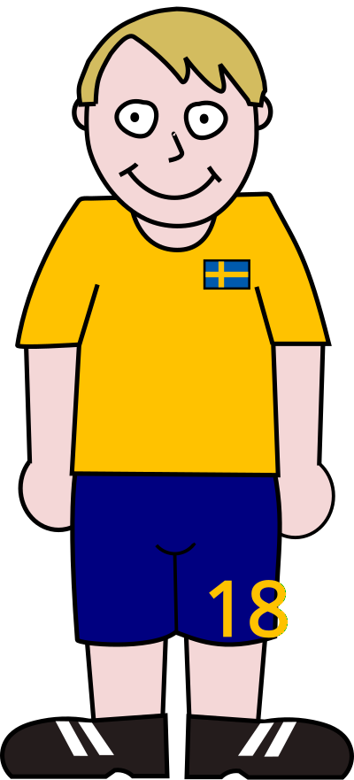 Soccerplayer Sweden 2021 clipart