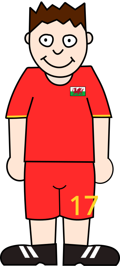 Soccerplayer Wales 2021 clipart