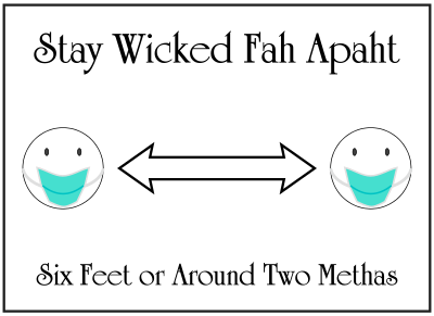 Social Distancing, New England Style clipart