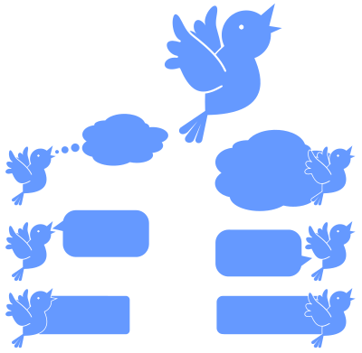 Social Media Blue Bird Icons clipart
