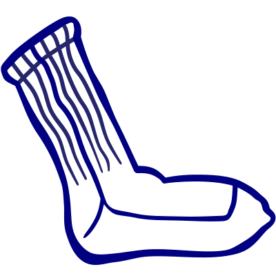 Sock - coloured clipart