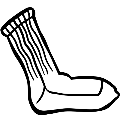Sock - lineart clipart