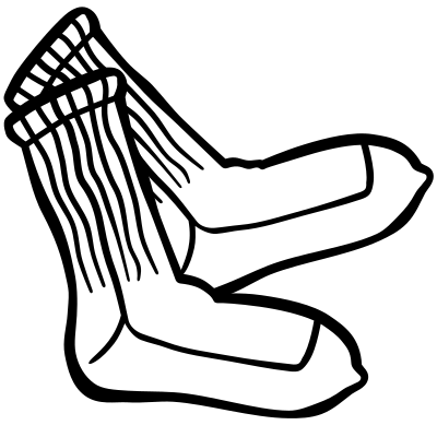 Socks - lineart clipart